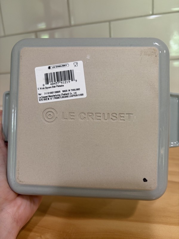 Le Creuset Stoneware Small Square Baking Dish 14cm PISTACHE Pistachio Mint NWT gallery
