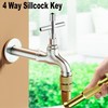 Pioleackflew 4 Way Sillcock Key Set 1/4", 9/32", 5/16", 11/32 2-Pack, Silver gallery