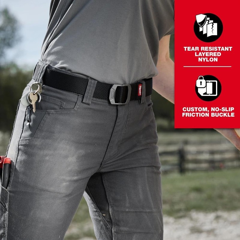 Milwaukee Medium FREEFLEX Nylon Webbing 1.5" Belt gallery