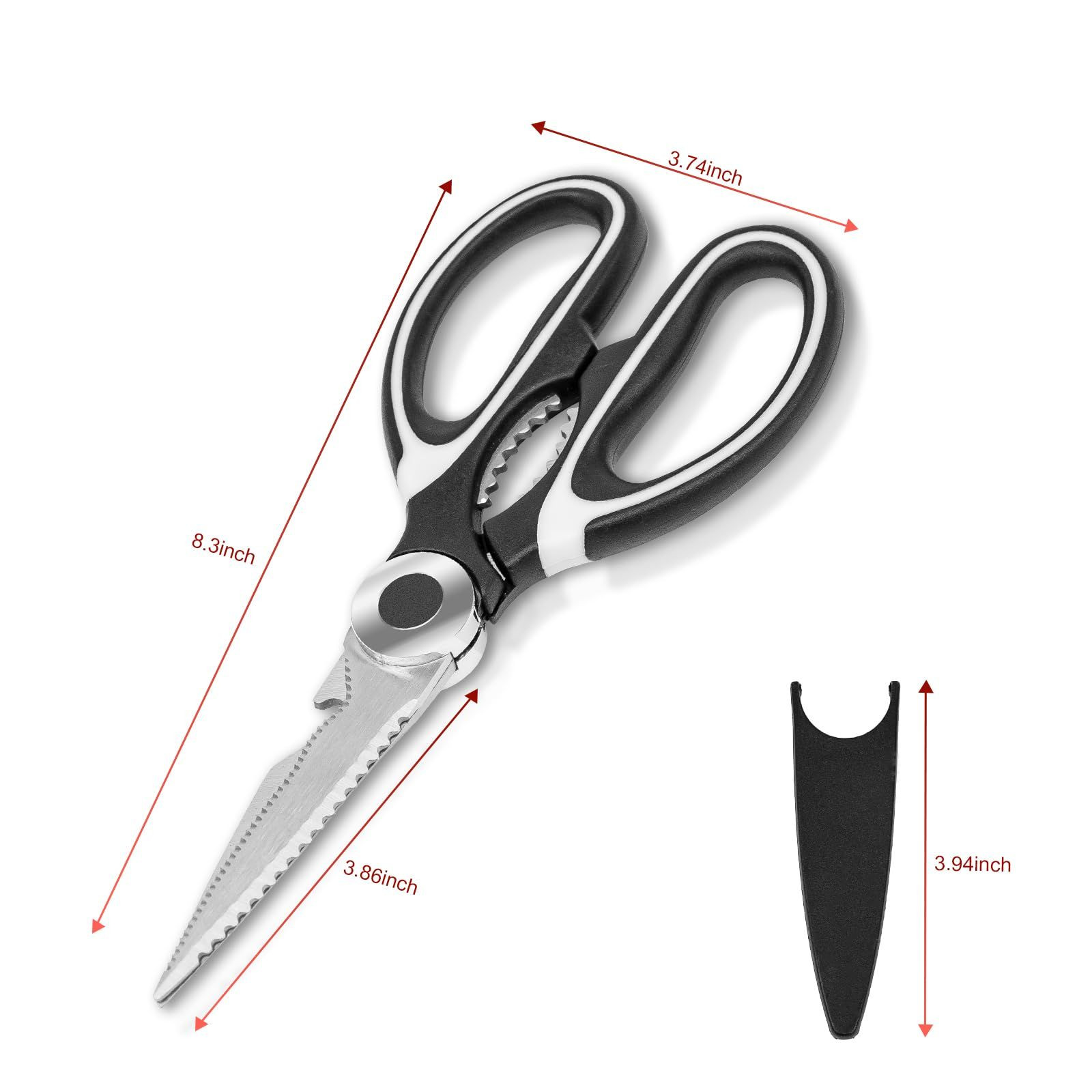 SZHLUX 2-Pack Kitchen Scissors Heavy Duty, Premium Sharp Shears for... gallery