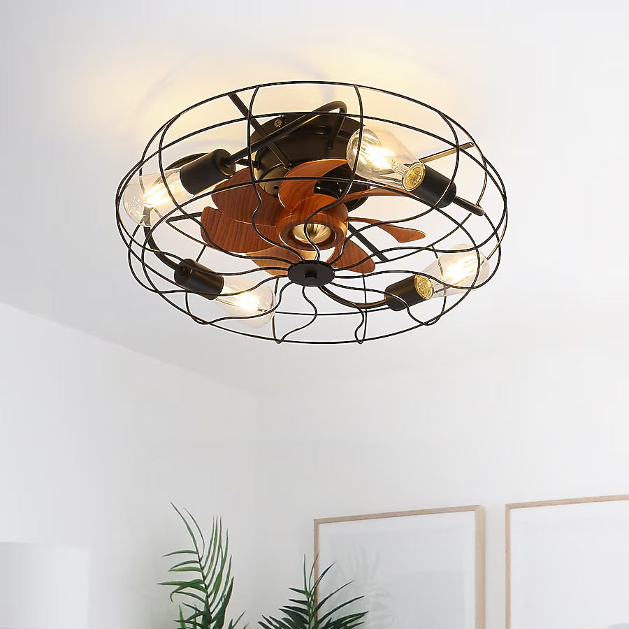 Sofucor 20K001 20-in Color-Changing Uncovered Outdoor Flush Mount Black/Brown Bl gallery