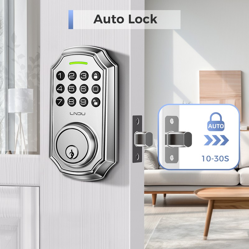 ARPHA Smart Front Door Lock Set 100Code Electronic Keypad Deadbolt Keyless Entry gallery