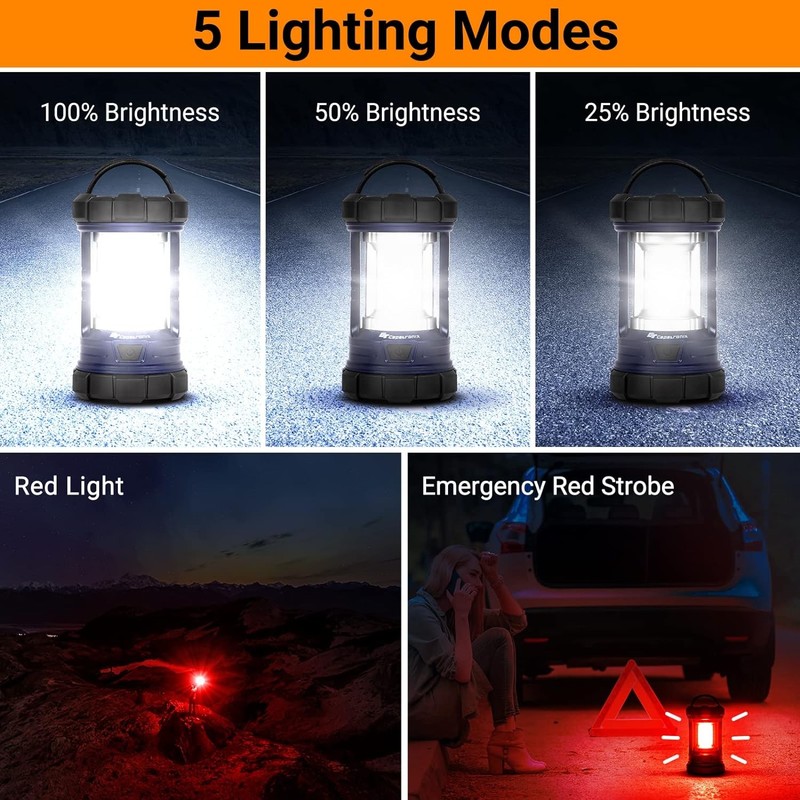 Camping Lantern, 3200LM LED Lanterns for Power Outages, 4600mAh Phone Charger & gallery