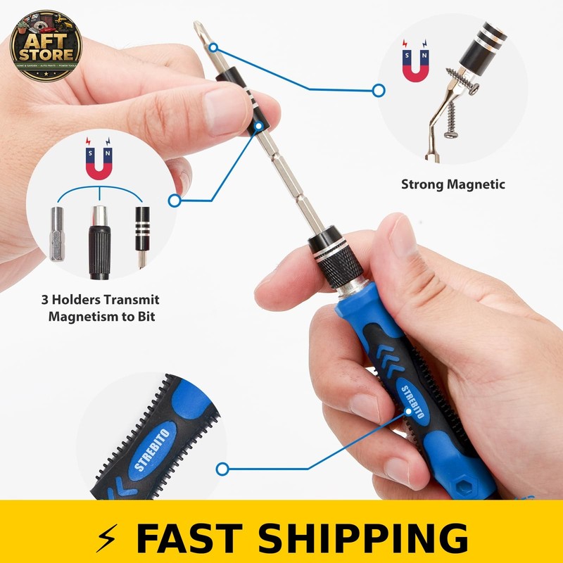 STREBITO 142-Piece Precision Screwdriver Set with 120 Bits gallery