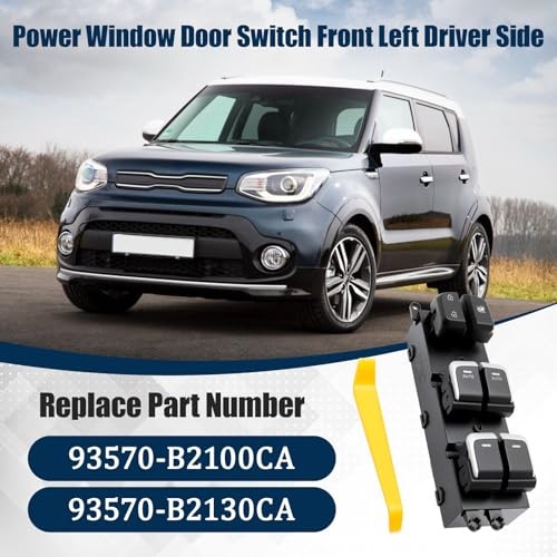 Window Door Power Switch w/Electroplating Front/Left Driver Side Compatible gallery