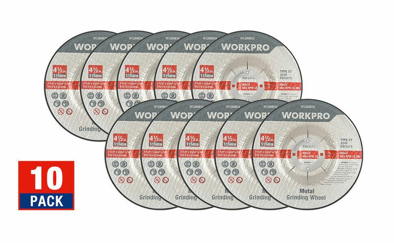 WORKPRO 20V Cordless Angle Grinder Kit w/ 4.0Ah /10PK Metal Grinding Wheels gallery