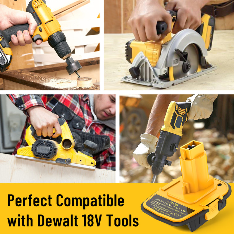 Battery Adapter compaitble with DeWalt 20V or Milwaukee 18V Battery DM18D gallery