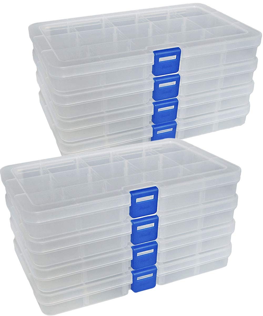 Plastic Organizer Container Storage Box Adjustable Divider Removable Compartm... gallery