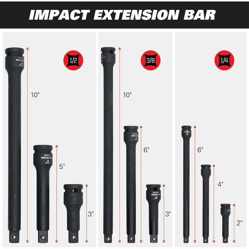 TRUE MECHANIC 153-Piece Impact Socket Set, Professional, SAE/Metric One Size gallery