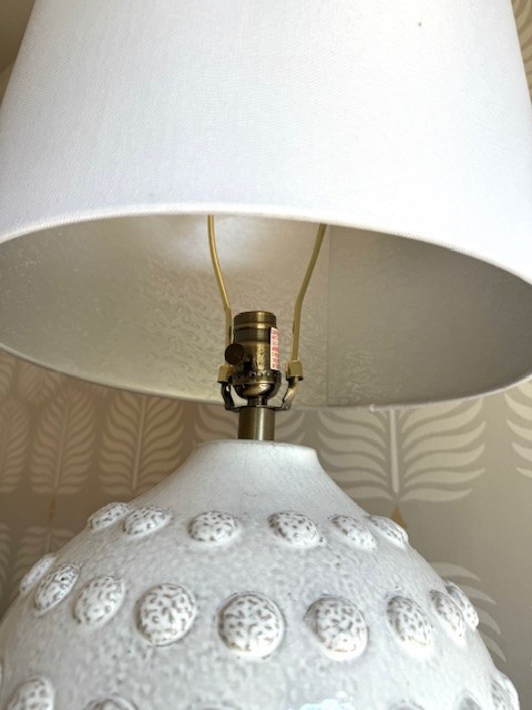 Tapered Lampshade Set 2 Off White Silver Lining Premium Medium Table Lamp Pair🦩 gallery
