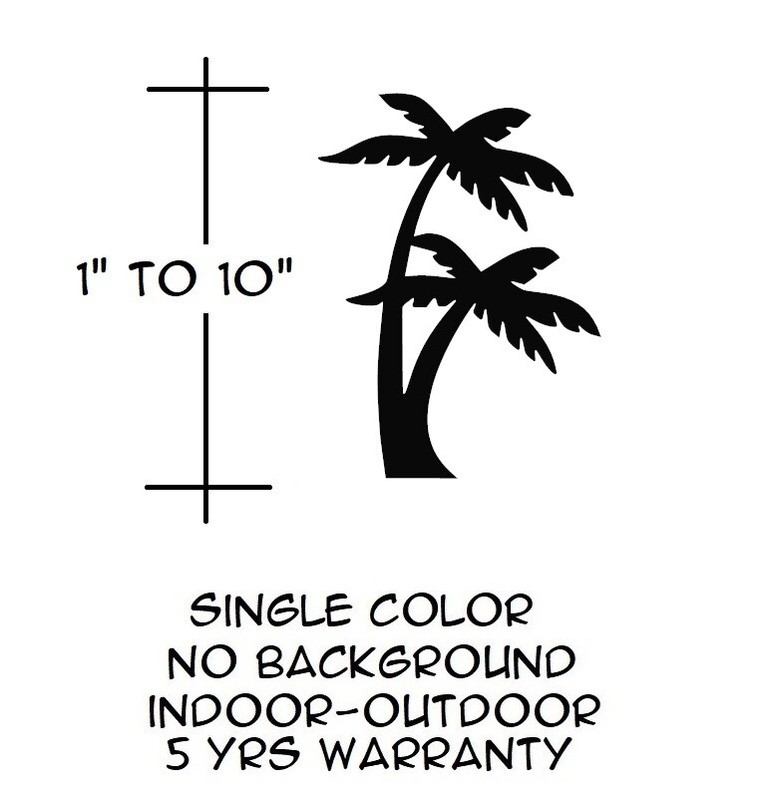 Palm Tree Sticker Vinyl Decal Tropical Island Beach Ocean Wall Car Window gallery