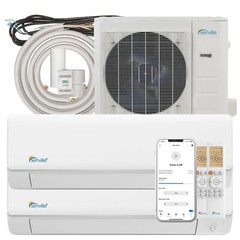 36000BTU Dual Zone Ductless Mini Split Air Conditioner 2x18000BTU – SEER 23
