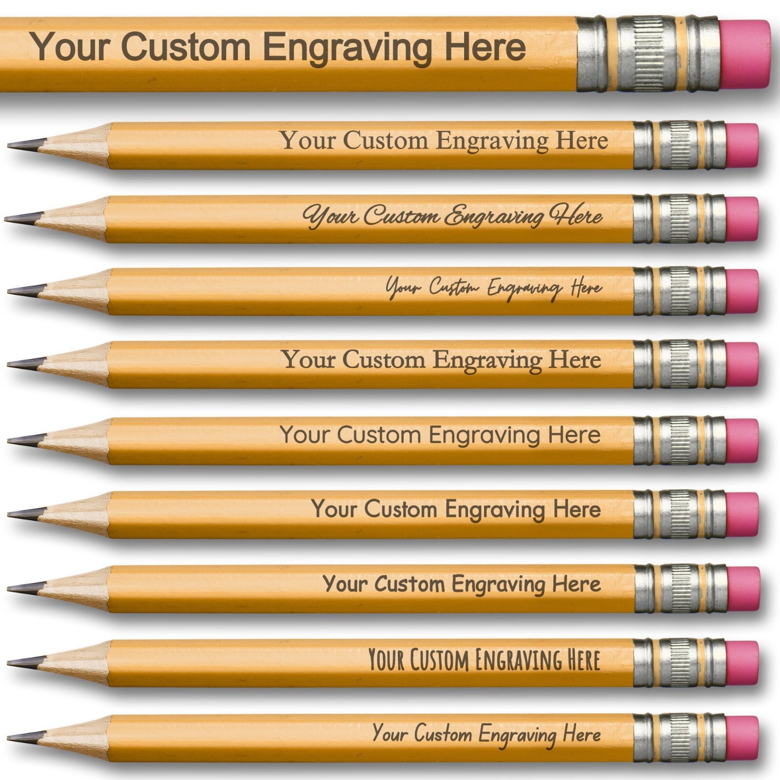 Custom Pencil Engraved Bulk Personalized Business School Teacher Gift gallery