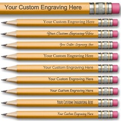 Custom Pencil Engraved Bulk Personalized Business School Teacher Gift