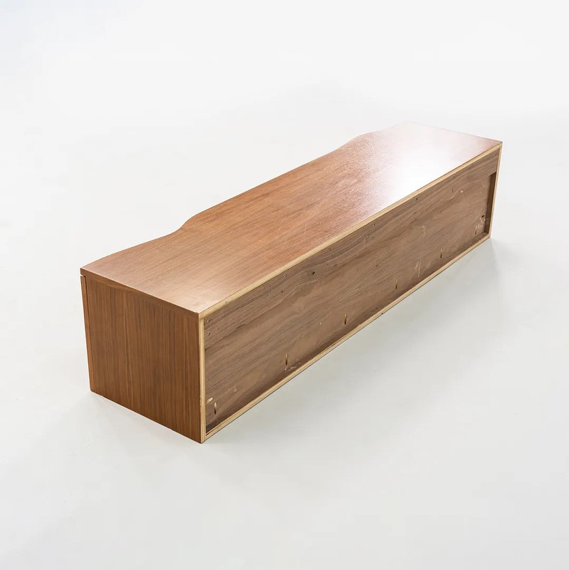 2020s Custom Walnut Wall Hanging Cabinet with French Cleat 15x63x14 Inches gallery