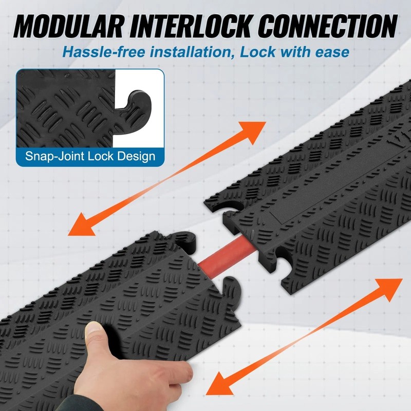 3-Piece Cable Protection Ramp Set, Supports Up to 2,000 lbs Per Axle, Durable gallery