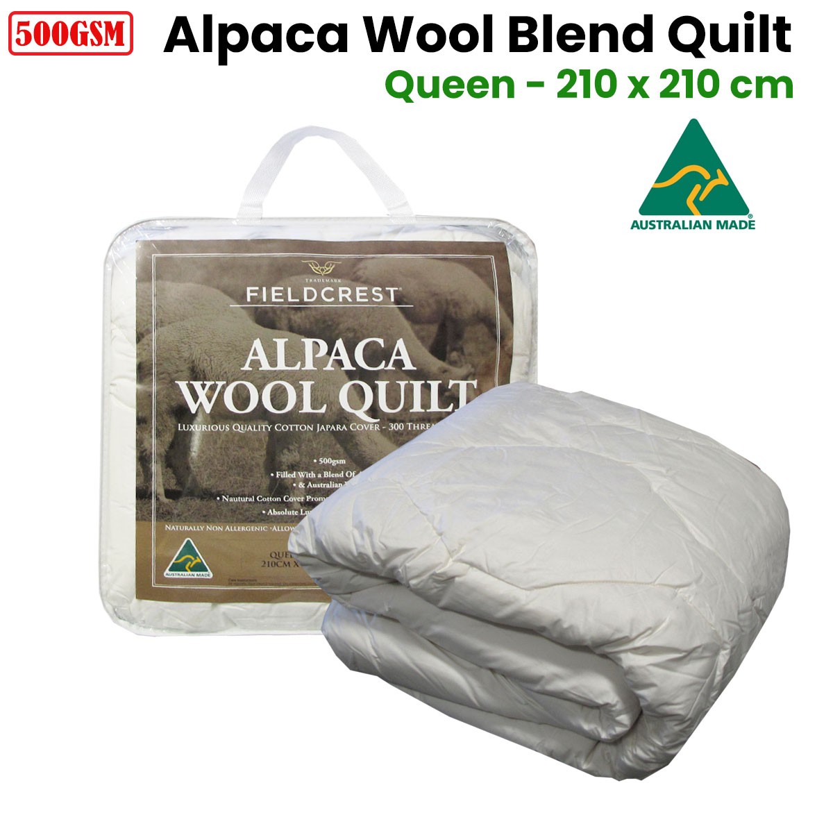500GSM Alpaca Wool Blend Quilt Queen gallery