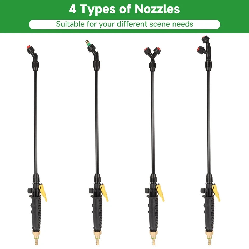 Acid Resistant Sprayer Wand with 4 Types of Nozzles, Pump Sprayer Wand Replac... gallery