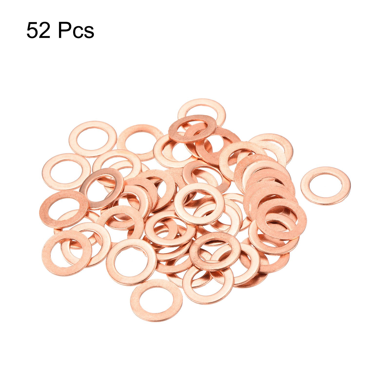52 Pcs Flat Copper Washers 10x16x1mm Copper Flat Sealing Ring Washers gallery