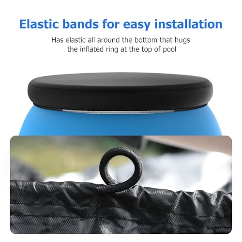 12 ft Round Pool Cover, Compatible with Intex/Bestway Outdoor Round 12 Ft gallery
