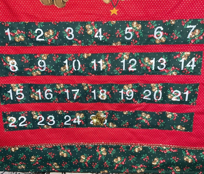Unbranded Advent Calendar Countdown Christmas Tree Fabric Pocket W/ 26 Ornaments gallery