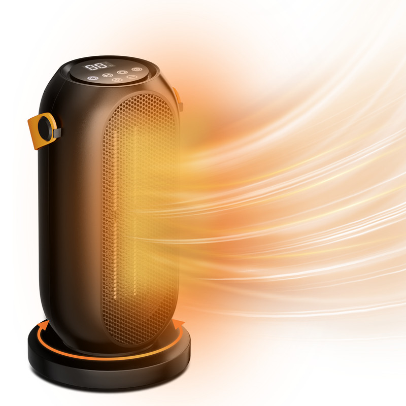 [LCD SCREEN+HANDLE] Electric Space Heater Adjustable 1500W Coil Heating Fan Home gallery