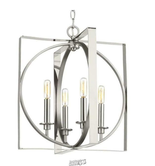 Inman Collection 4-Light Polished Nickel Pendant with Satin Nickel Accents gallery