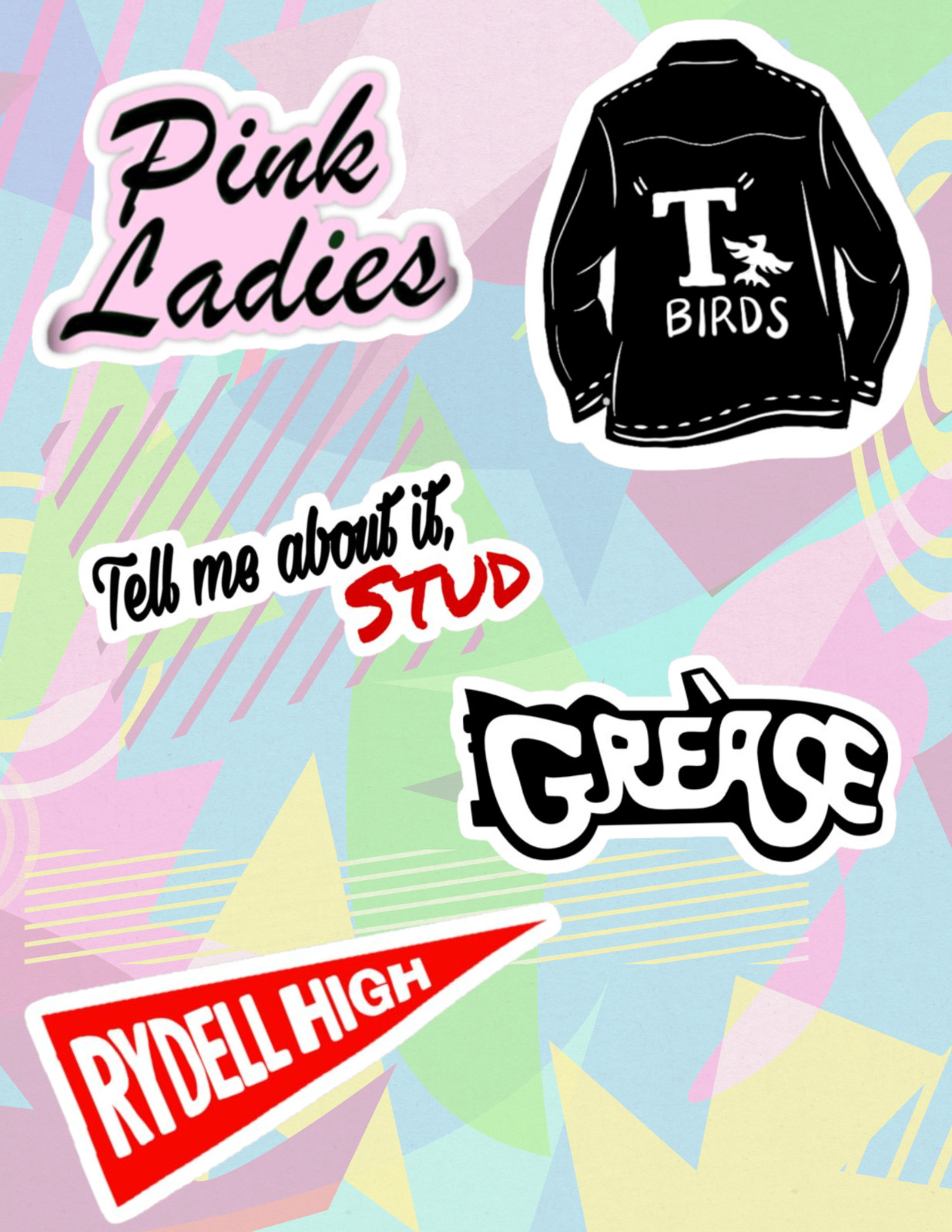 Grease 70's Musical 5pc Sticker Pack gallery
