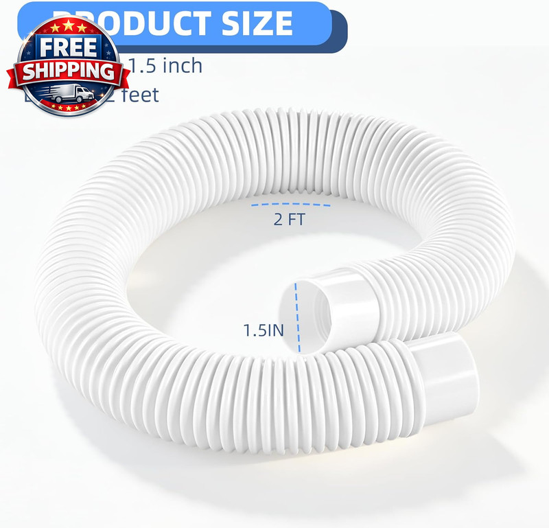 1.5" X 2' Plastic Return Suction Pool Hose, Fits for Summer Waves SFX1000 SFX150 gallery