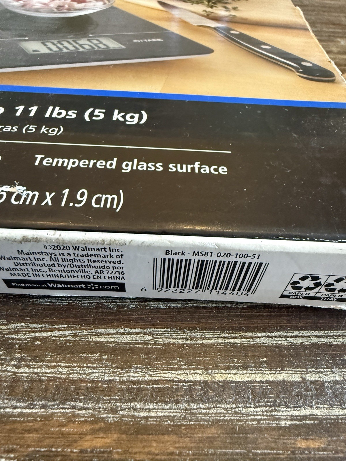 Mainstays Slimline Digital Scale Weighs up to 11 pounds gallery