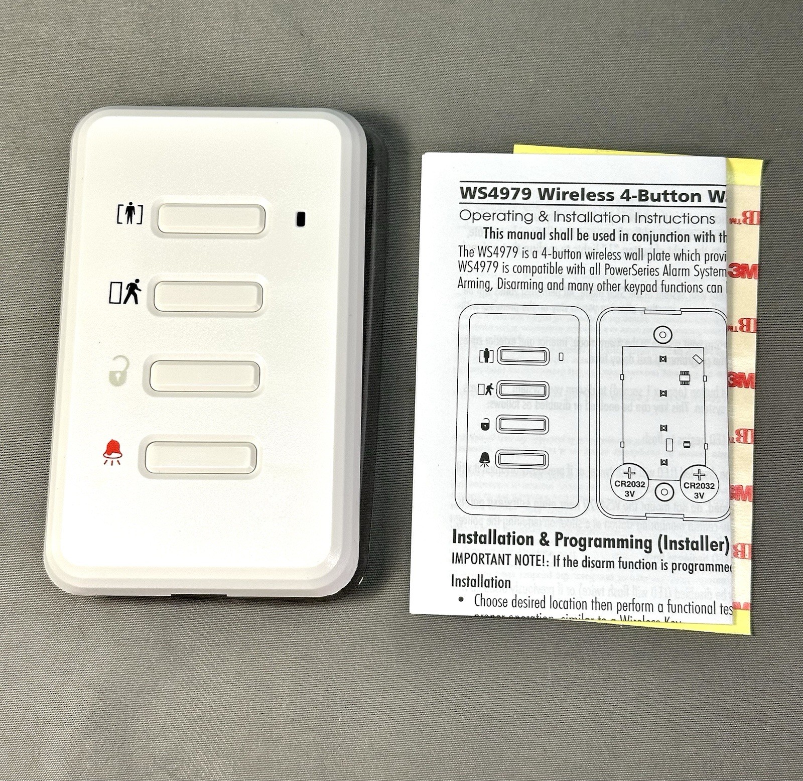Qty 2 DSC WS4979 Wireless 4 Button Wall Plate. NEW Wireless Remote Fast Shipping gallery