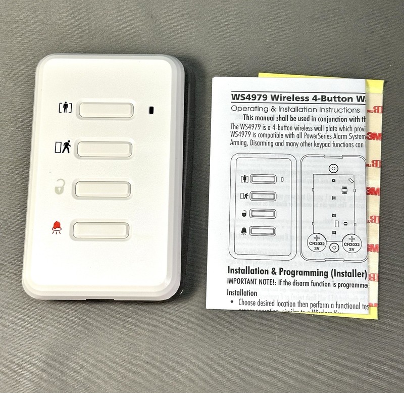 Qty 2 DSC WS4979 Wireless 4 Button Wall Plate. NEW Wireless Remote Fast Shipping gallery