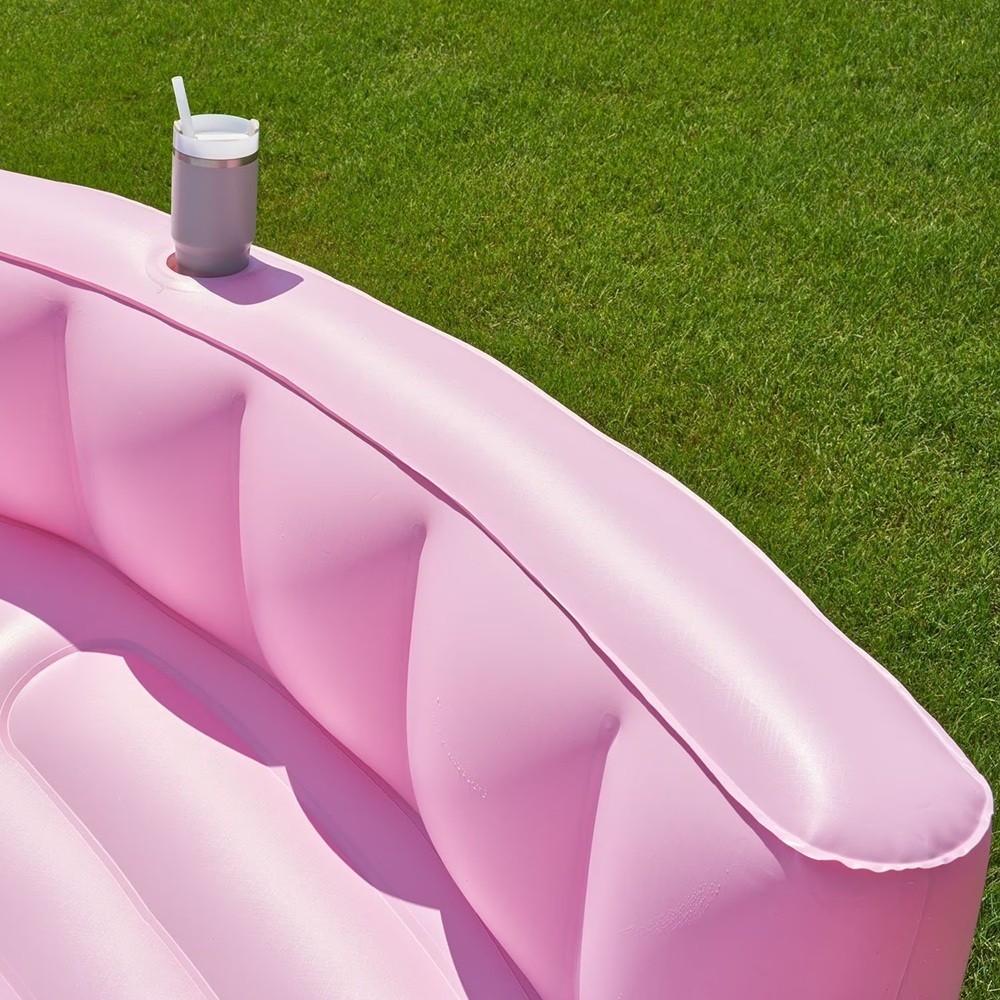 Member Mark Oversized Inflatable PINK Sofa Pool 152in X 126in X 31in gallery