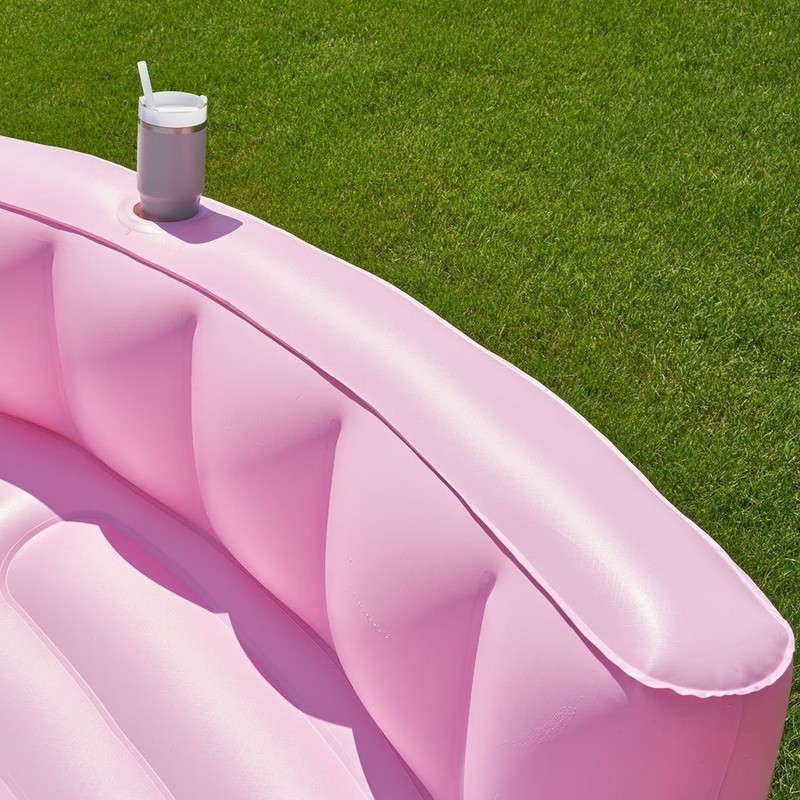 Member Mark Oversized Inflatable PINK Sofa Pool 152in X 126in X 31in gallery