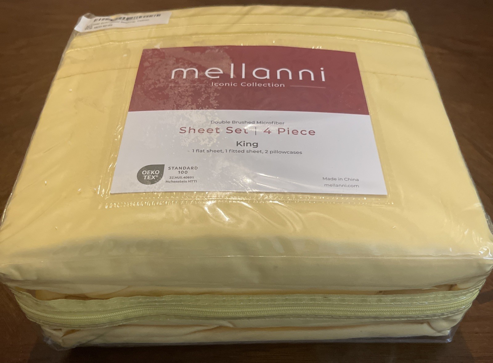 Mellanni Yellow King Sheet Set - 4 PC Iconic Collection Bedding. gallery