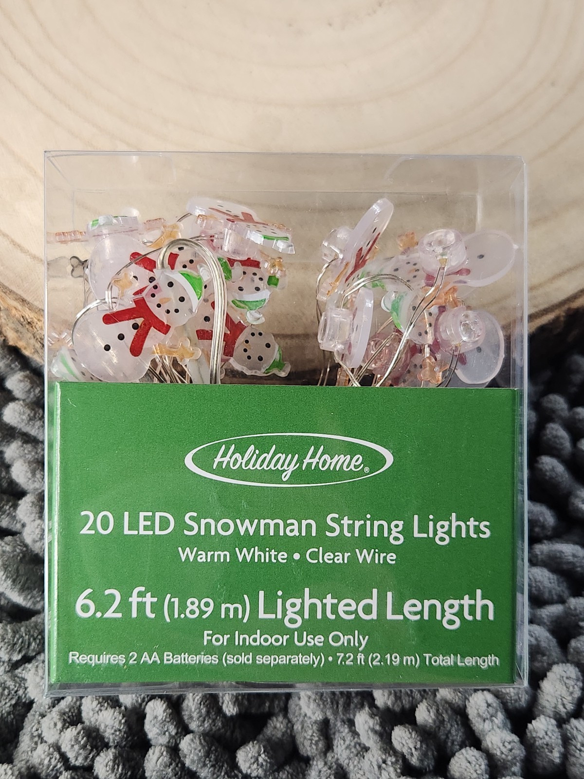 Holiday Home LED Miniature Snowman Lights For Indoor Use Only 6.2ft~NEW~RARE gallery