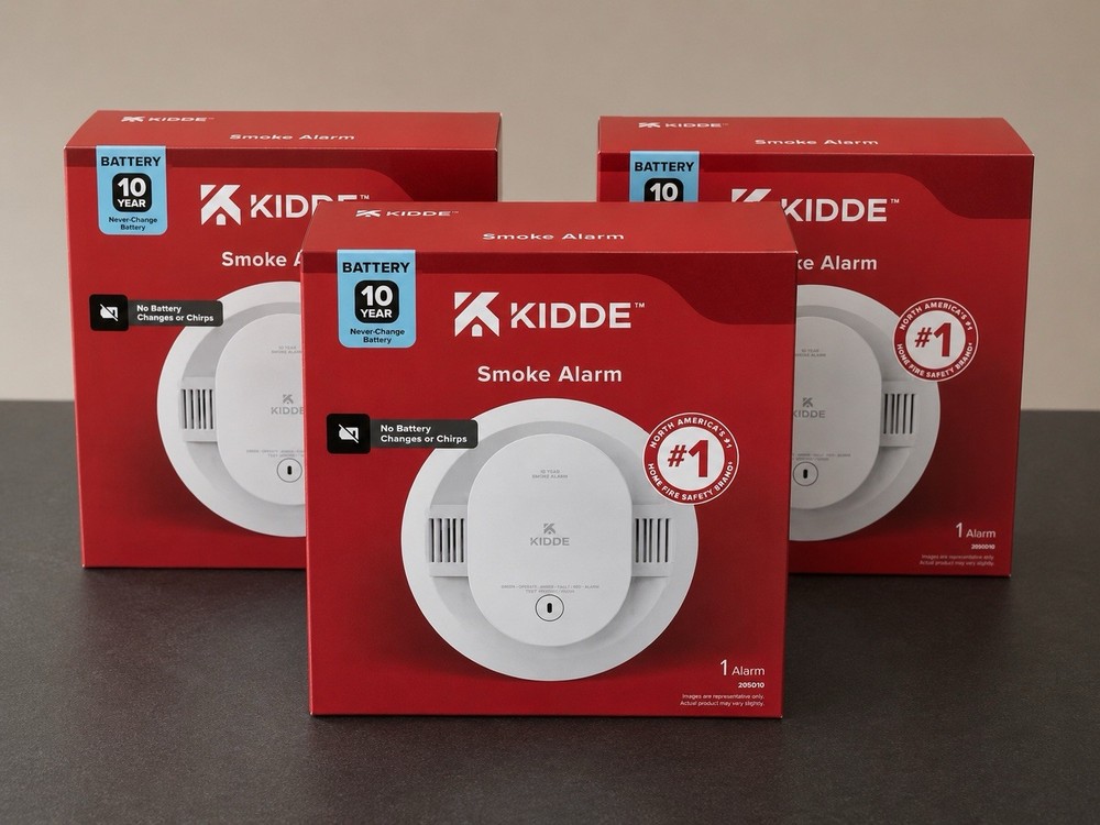 Kidde Detect 3 PACK 10-Year Never Change Battery Operated Smoke Alarm (20SD10)