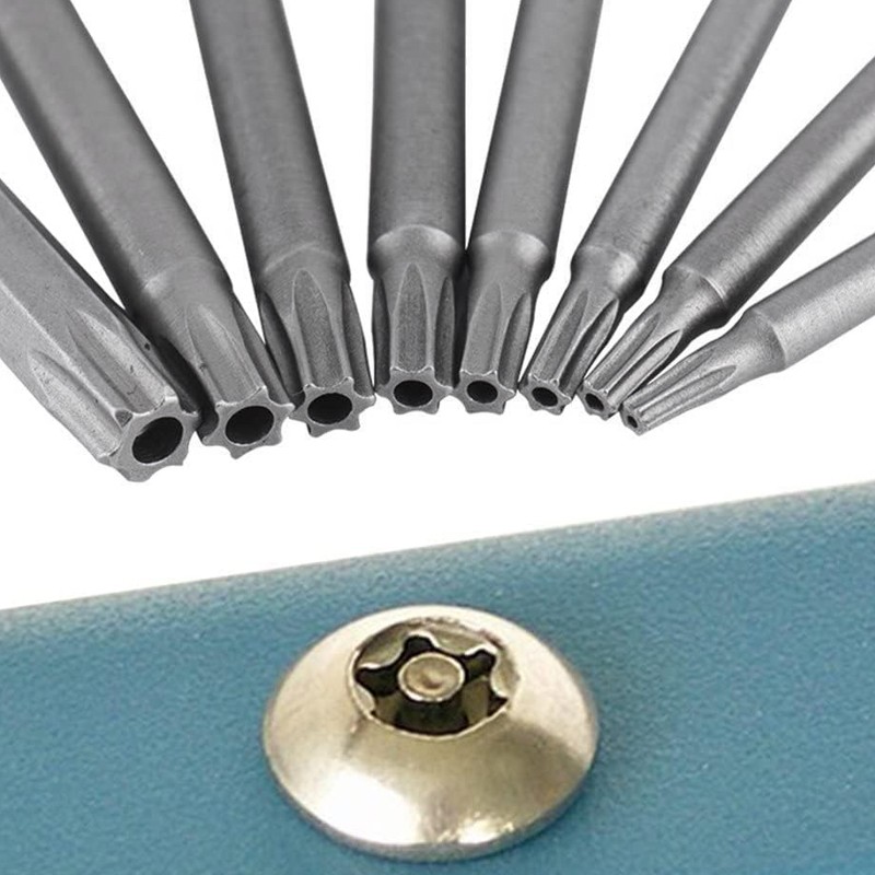 8pcs Torx Screwdriver Bit Set Hex Security Magnetic Head 100MM Extra Long T8-T40 gallery