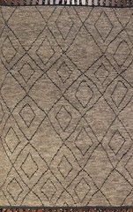 Custom Luxury Hand-Knotted Moroccan Wool Rug Modern Home Decor 6×9 ft