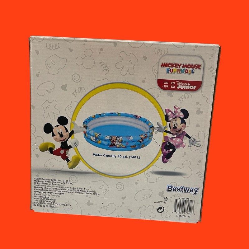 Disney Junior Mickey Play Pool Ages 2+. 3 Ring Inflatable Swimming Pool. gallery