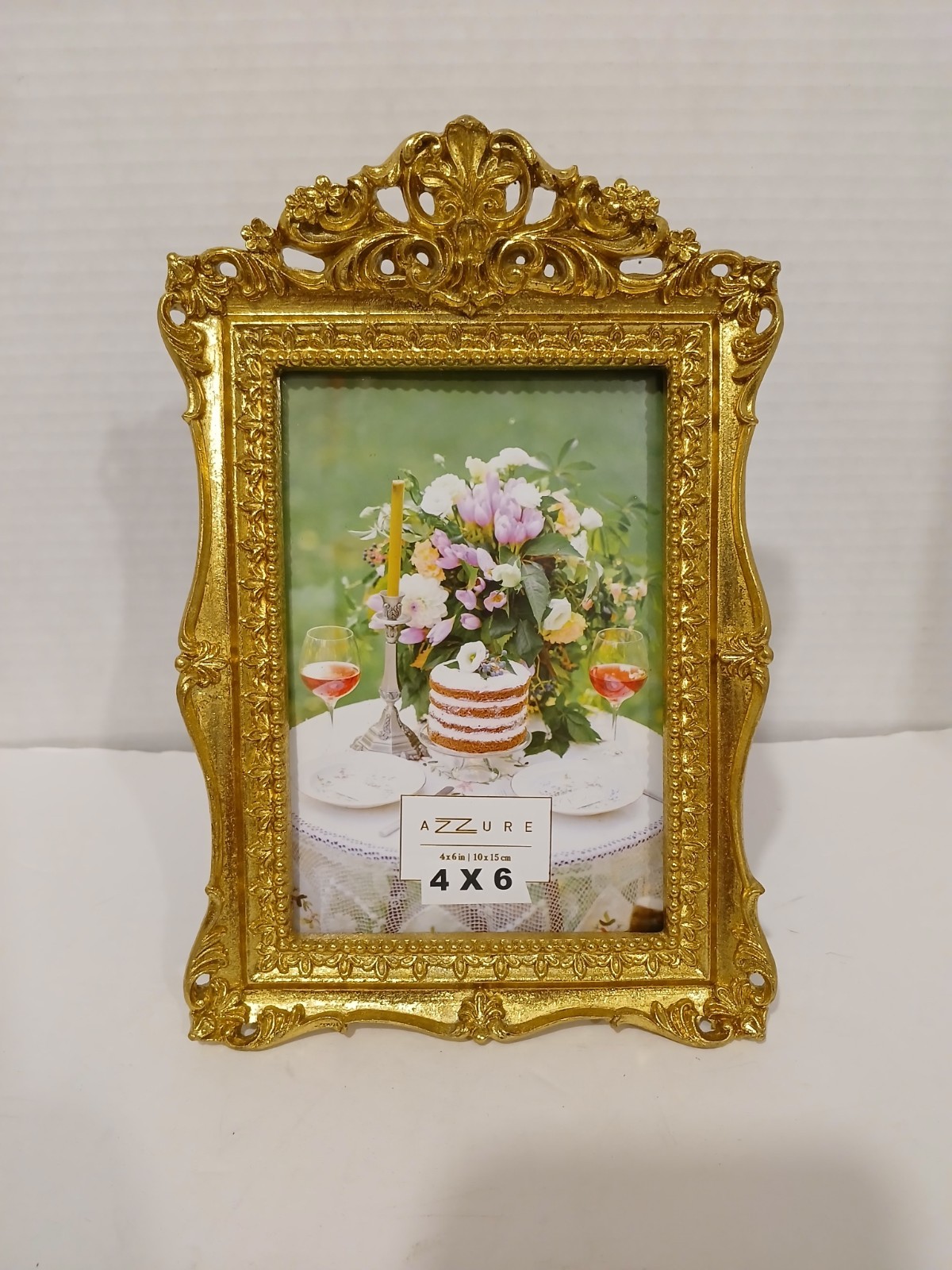 4x6 Ornate Gold Picture Frame Baroque Rococo Wall Mount Tabletop Decor gallery