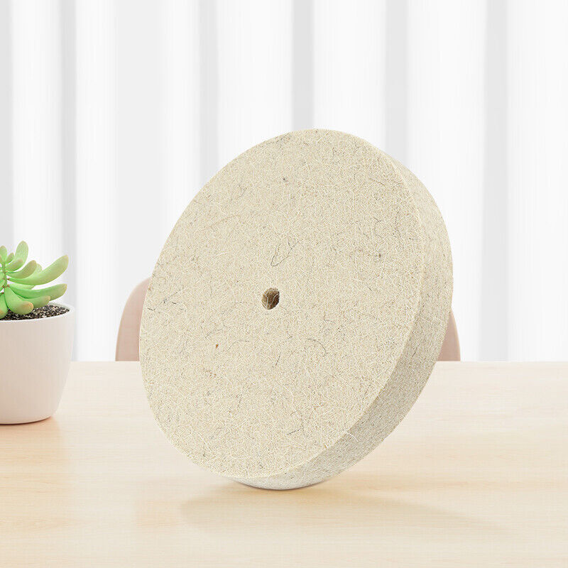 6Inch Wool Felt Polishing Wheel Buffing Pad Metal Burnishing Disc 3/8" Arbor NEW gallery