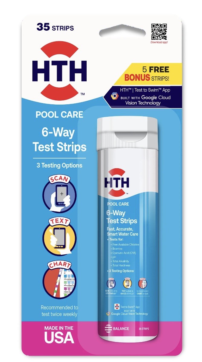 HTH Pool Care 6-Way Test for Six Elements in All Pools and Spas Types 35 Count gallery