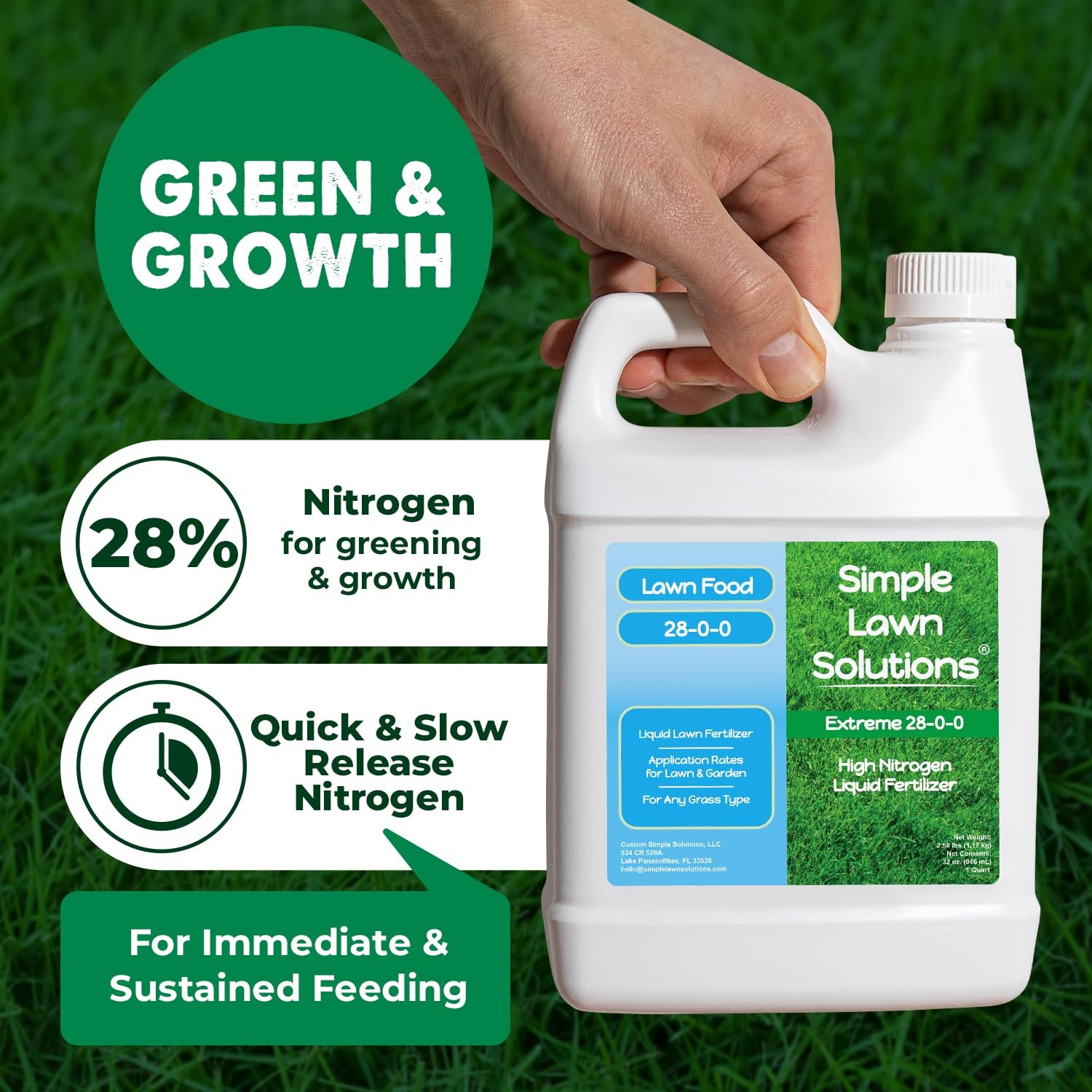 Liquid Lawn Fertilizer 28-0-0 High Nitrogen NPK Fertilizer Liquid Lawn Food gallery