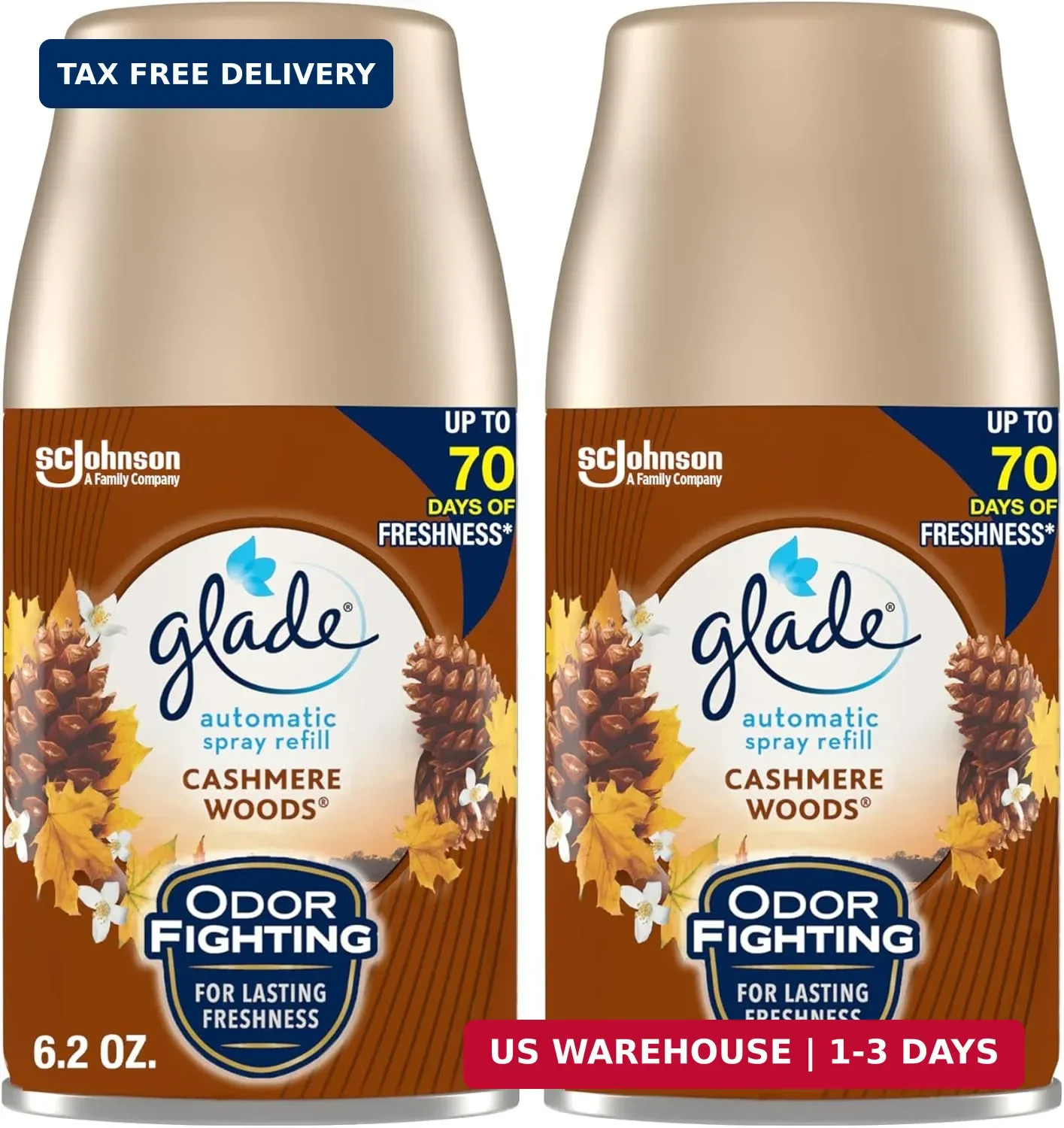 Glade Automatic Spray Refill, Air Freshener for Home and Bathroom, Cashmere Wood gallery