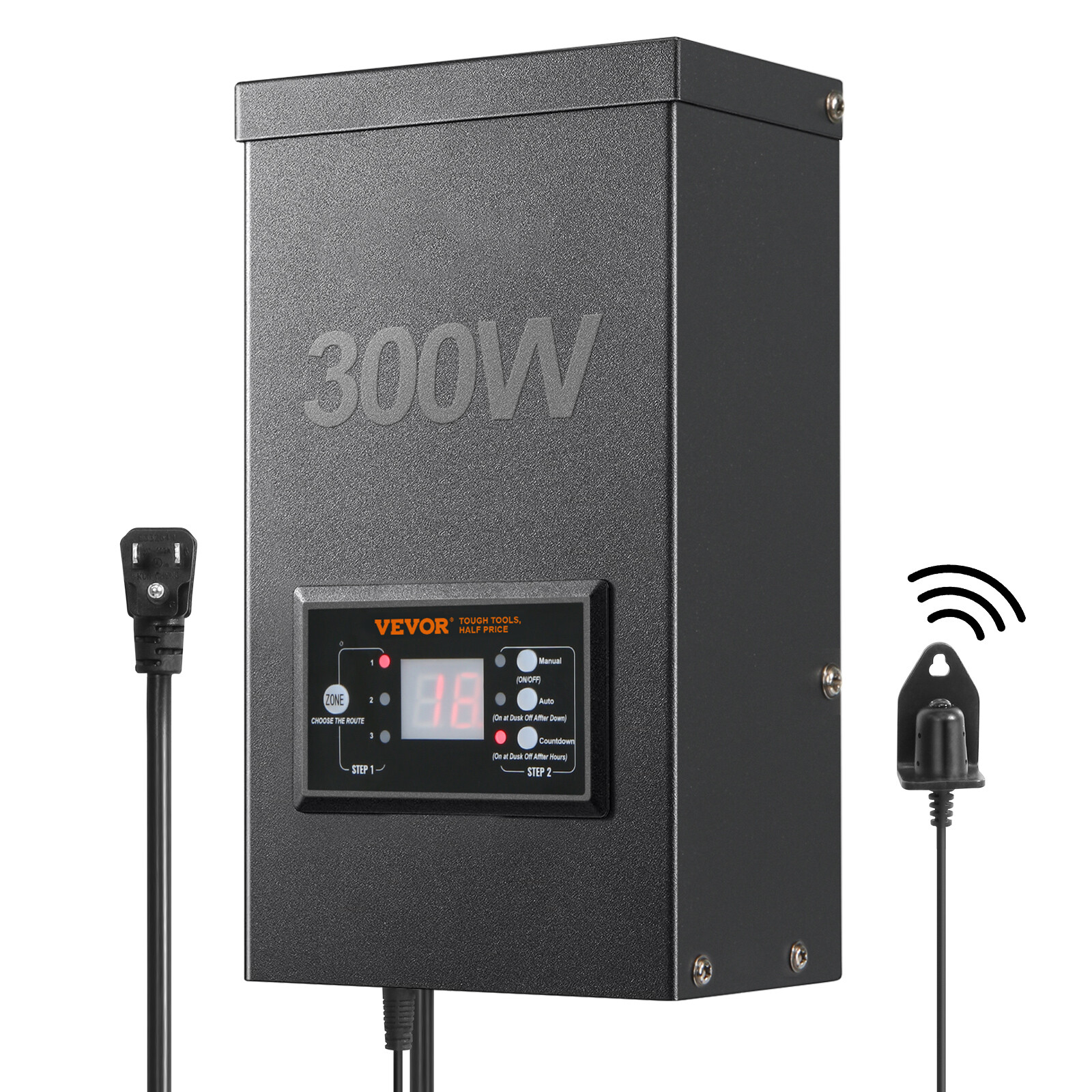 VEVOR 300W Low Voltage Landscape Transformer with Timer and Photocell Sensor gallery