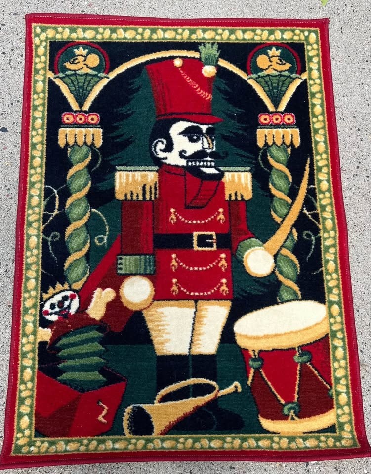 Milliken Nutcracker Nylon Christmas Holiday Area Rug 45 x 33 Inches