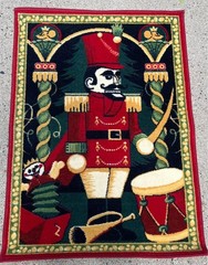 Milliken Nutcracker Nylon Christmas Holiday Area Rug 45 x 33 Inches