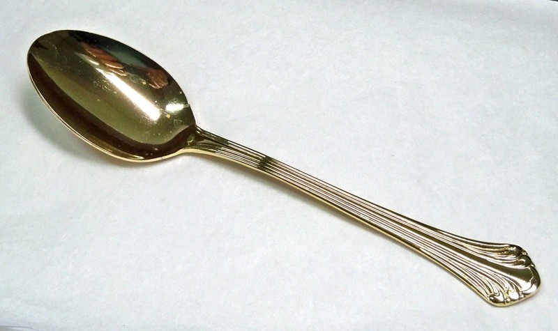 Supreme Cutlery Gold Electroplate Service for 8 ~ 53 Pieces ~ Shell Pattern gallery