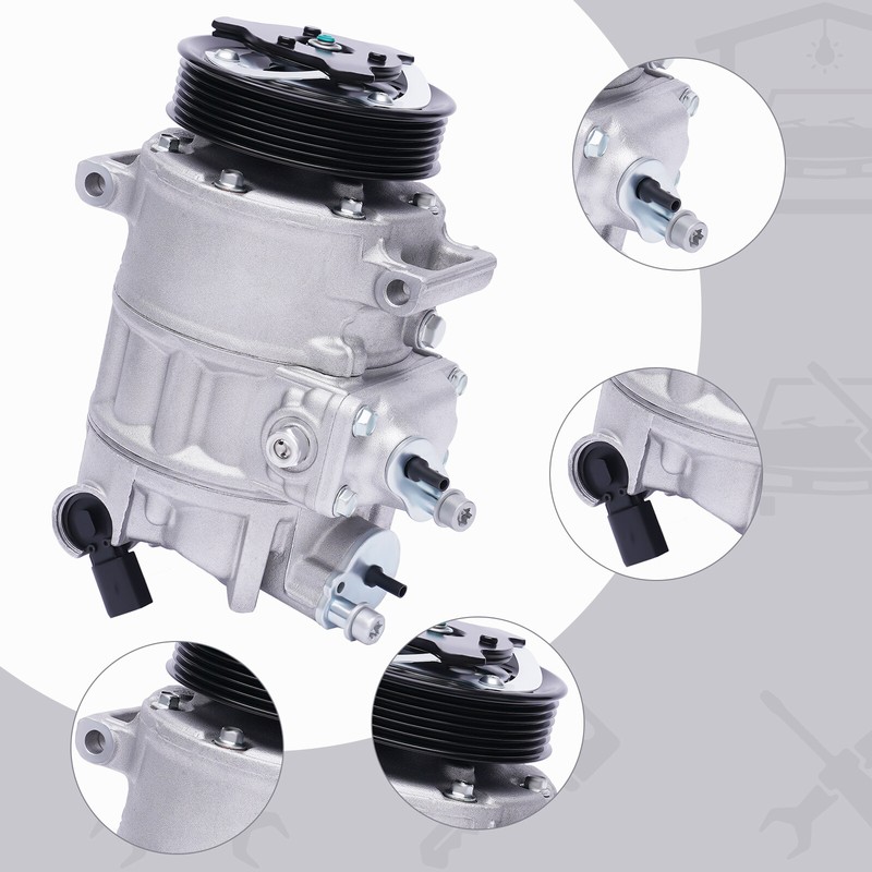 AC Compressor & A/C Clutch For VW Jetta Golf GTI Passat Eos Tiguan Audi A3 TT gallery